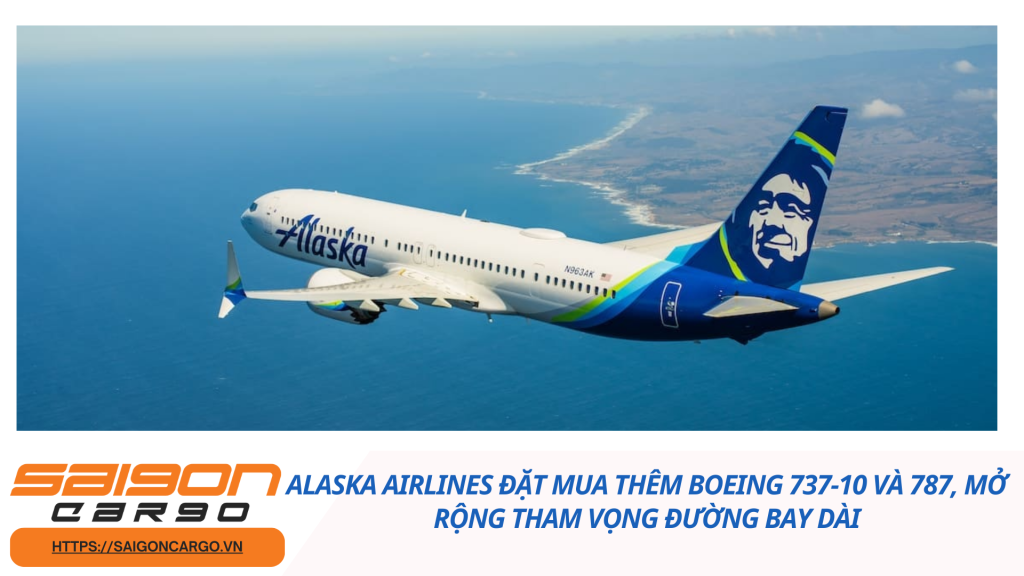 Alaska Airlines đặt mua thêm Boeing 737‑10 và 787, mở rộng tham vọng đường bay dài