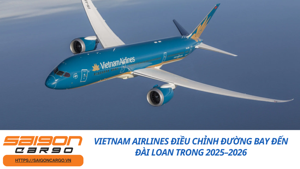 Vietnam Airlines điều chỉnh đường bay đến Đài Loan trong 2025–2026